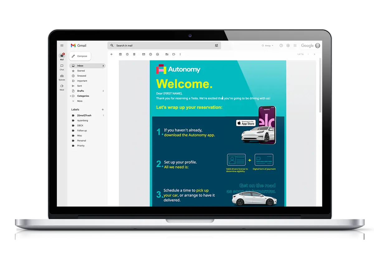 Autonomy HTML email